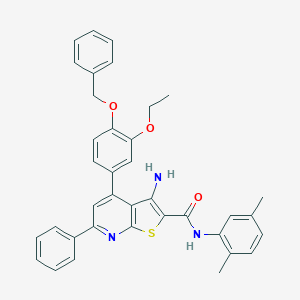 3-amino-4-[4-(benzyloxy)-3-ethoxyphenyl]-N-(2,5-dimethylphenyl)-6-phenylthieno[2,3-b]pyridine-2-carboxamide
