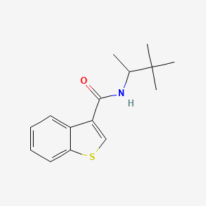 molecular formula C15H19NOS B4183570 N-(1,2,2-trimethylpropyl)-1-benzothiophene-3-carboxamide 
