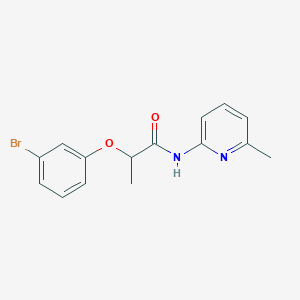 molecular formula C15H15BrN2O2 B4183589 2-(3-bromophenoxy)-N-(6-methyl-2-pyridinyl)propanamide 
