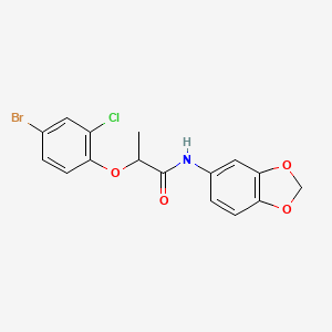 N-(1,3-benzodioxol-5-yl)-2-(4-bromo-2-chlorophenoxy)propanamide