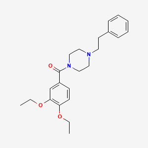 molecular formula C23H30N2O3 B4183616 1-(3,4-diethoxybenzoyl)-4-(2-phenylethyl)piperazine 