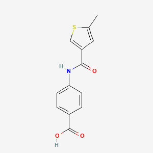 molecular formula C13H11NO3S B4183618 4-{[(5-methyl-3-thienyl)carbonyl]amino}benzoic acid 
