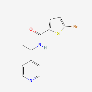molecular formula C12H11BrN2OS B4183626 5-bromo-N-[1-(4-pyridinyl)ethyl]-2-thiophenecarboxamide 