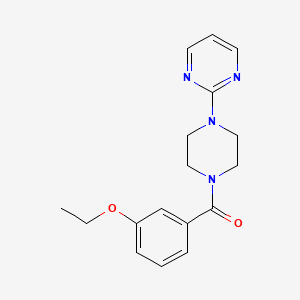 molecular formula C17H20N4O2 B4183636 2-[4-(3-ethoxybenzoyl)-1-piperazinyl]pyrimidine 
