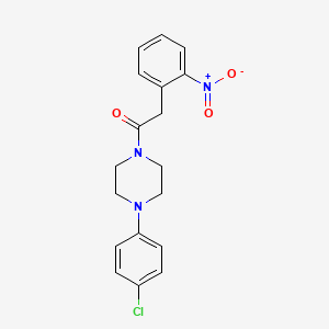 1-(4-chlorophenyl)-4-[(2-nitrophenyl)acetyl]piperazine