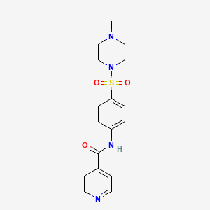 N-{4-[(4-methyl-1-piperazinyl)sulfonyl]phenyl}isonicotinamide