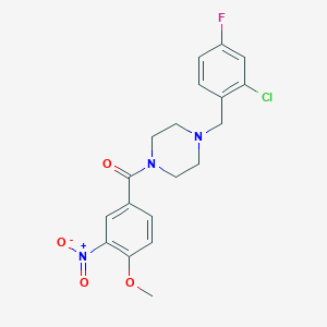 [4-(2-CHLORO-4-FLUOROBENZYL)PIPERAZINO](4-METHOXY-3-NITROPHENYL)METHANONE