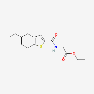 molecular formula C15H21NO3S B4183665 ethyl N-[(5-ethyl-4,5,6,7-tetrahydro-1-benzothien-2-yl)carbonyl]glycinate 