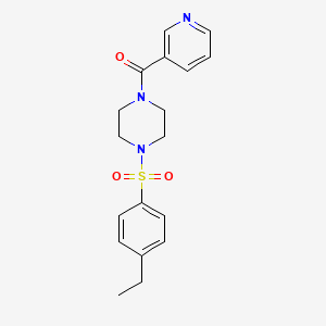 {4-[(4-ETHYLPHENYL)SULFONYL]PIPERAZINO}(3-PYRIDYL)METHANONE