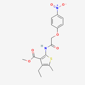 methyl 4-ethyl-5-methyl-2-{[(4-nitrophenoxy)acetyl]amino}-3-thiophenecarboxylate