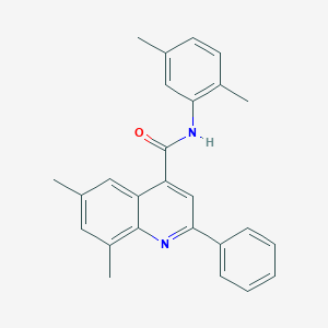 molecular formula C26H24N2O B418369 N-(2,5-dimethylphenyl)-6,8-dimethyl-2-phenylquinoline-4-carboxamide 