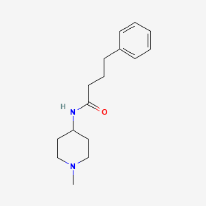 molecular formula C16H24N2O B4183695 N-(1-methyl-4-piperidinyl)-4-phenylbutanamide 
