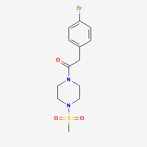 molecular formula C13H17BrN2O3S B4183699 1-[(4-bromophenyl)acetyl]-4-(methylsulfonyl)piperazine CAS No. 895935-86-1