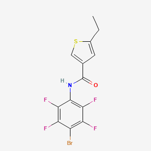 N-(4-bromo-2,3,5,6-tetrafluorophenyl)-5-ethylthiophene-3-carboxamide