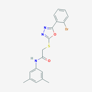 2-[5-(2-Bromo-phenyl)-[1,3,4]oxadiazol-2-ylsulfanyl]-N-(3,5-dimethyl-phenyl)-acetamide