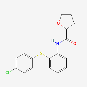 molecular formula C17H16ClNO2S B4183718 N-{2-[(4-CHLOROPHENYL)SULFANYL]PHENYL}OXOLANE-2-CARBOXAMIDE 