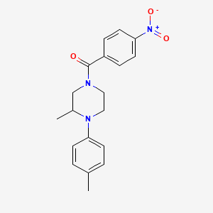 molecular formula C19H21N3O3 B4183721 [3-Methyl-4-(4-methylphenyl)piperazin-1-yl](4-nitrophenyl)methanone 