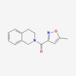 molecular formula C14H14N2O2 B4183729 2-[(5-methyl-3-isoxazolyl)carbonyl]-1,2,3,4-tetrahydroisoquinoline 