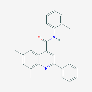 molecular formula C25H22N2O B418373 6,8-Dimethyl-2-phenyl-N-(o-tolyl)quinoline-4-carboxamide CAS No. 337924-04-6