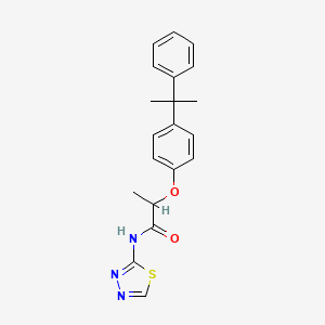 molecular formula C20H21N3O2S B4183743 2-[4-(1-methyl-1-phenylethyl)phenoxy]-N-1,3,4-thiadiazol-2-ylpropanamide 