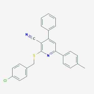 2-[(4-Chlorobenzyl)sulfanyl]-6-(4-methylphenyl)-4-phenylnicotinonitrile