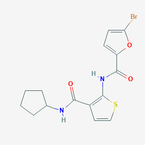 molecular formula C15H15BrN2O3S B4183764 5-bromo-N-{3-[(cyclopentylamino)carbonyl]-2-thienyl}-2-furamide 