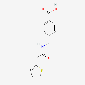 molecular formula C14H13NO3S B4183790 4-{[(2-thienylacetyl)amino]methyl}benzoic acid 
