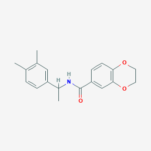 molecular formula C19H21NO3 B4183797 N-[1-(3,4-dimethylphenyl)ethyl]-2,3-dihydro-1,4-benzodioxine-6-carboxamide 