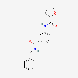 molecular formula C19H20N2O3 B4183814 N-{3-[(benzylamino)carbonyl]phenyl}tetrahydro-2-furancarboxamide 