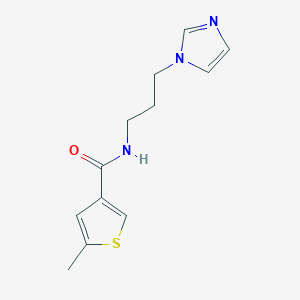 molecular formula C12H15N3OS B4183816 N-[3-(1H-imidazol-1-yl)propyl]-5-methyl-3-thiophenecarboxamide 