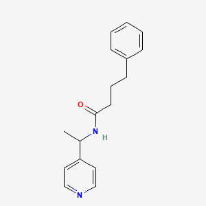 4-phenyl-N-[1-(4-pyridinyl)ethyl]butanamide