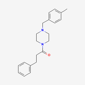 molecular formula C21H26N2O B4183837 1-(4-methylbenzyl)-4-(3-phenylpropanoyl)piperazine 