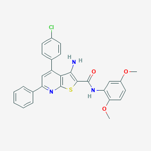 3-amino-4-(4-chlorophenyl)-N-(2,5-dimethoxyphenyl)-6-phenylthieno[2,3-b]pyridine-2-carboxamide