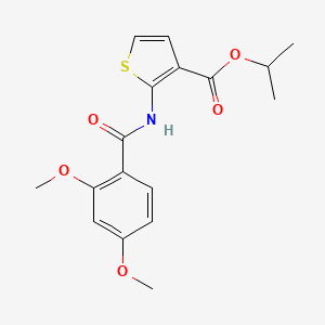molecular formula C17H19NO5S B4183857 isopropyl 2-[(2,4-dimethoxybenzoyl)amino]-3-thiophenecarboxylate 