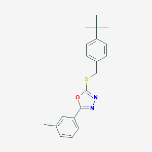 2-[(4-Tert-butylphenyl)methylsulfanyl]-5-(3-methylphenyl)-1,3,4-oxadiazole