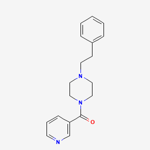 molecular formula C18H21N3O B4183880 1-(2-phenylethyl)-4-(3-pyridinylcarbonyl)piperazine 