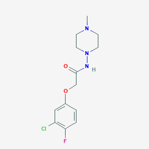 2-(3-chloro-4-fluorophenoxy)-N-(4-methyl-1-piperazinyl)acetamide