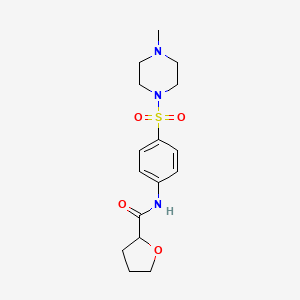 molecular formula C16H23N3O4S B4183922 N-{4-[(4-methyl-1-piperazinyl)sulfonyl]phenyl}tetrahydro-2-furancarboxamide 