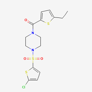 molecular formula C15H17ClN2O3S3 B4183941 1-[(5-chloro-2-thienyl)sulfonyl]-4-[(5-ethyl-2-thienyl)carbonyl]piperazine 
