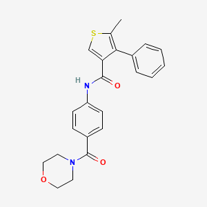 5-methyl-N-[4-(4-morpholinylcarbonyl)phenyl]-4-phenyl-3-thiophenecarboxamide