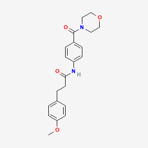molecular formula C21H24N2O4 B4184005 3-(4-methoxyphenyl)-N-[4-(4-morpholinylcarbonyl)phenyl]propanamide 