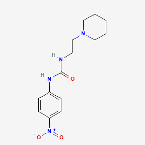 molecular formula C14H20N4O3 B4184040 N-(4-nitrophenyl)-N'-[2-(1-piperidinyl)ethyl]urea 