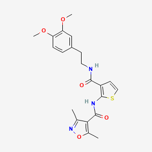 molecular formula C21H23N3O5S B4184047 N-[3-({[2-(3,4-dimethoxyphenyl)ethyl]amino}carbonyl)-2-thienyl]-3,5-dimethyl-4-isoxazolecarboxamide 