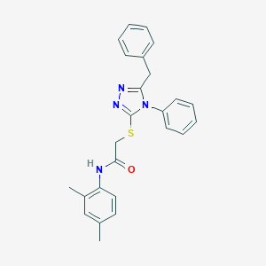 molecular formula C25H24N4OS B418408 2-[(5-benzyl-4-phenyl-4H-1,2,4-triazol-3-yl)sulfanyl]-N-(2,4-dimethylphenyl)acetamide CAS No. 493032-75-0