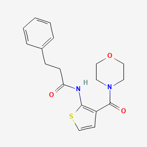 molecular formula C18H20N2O3S B4184094 N-[3-(4-morpholinylcarbonyl)-2-thienyl]-3-phenylpropanamide 