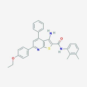molecular formula C30H27N3O2S B418413 3-amino-N-(2,3-dimethylphenyl)-6-(4-ethoxyphenyl)-4-phenylthieno[2,3-b]pyridine-2-carboxamide 