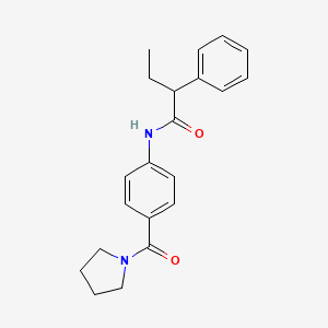 molecular formula C21H24N2O2 B4184135 2-phenyl-N-[4-(1-pyrrolidinylcarbonyl)phenyl]butanamide 
