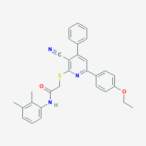 2-{[3-cyano-6-(4-ethoxyphenyl)-4-phenyl-2-pyridinyl]sulfanyl}-N-(2,3-dimethylphenyl)acetamide