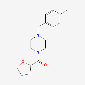 molecular formula C17H24N2O2 B4184141 1-(4-methylbenzyl)-4-(tetrahydro-2-furanylcarbonyl)piperazine 
