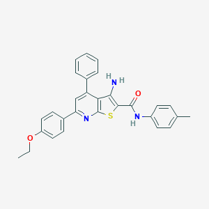 molecular formula C29H25N3O2S B418417 3-amino-6-(4-ethoxyphenyl)-N-(4-methylphenyl)-4-phenylthieno[2,3-b]pyridine-2-carboxamide 